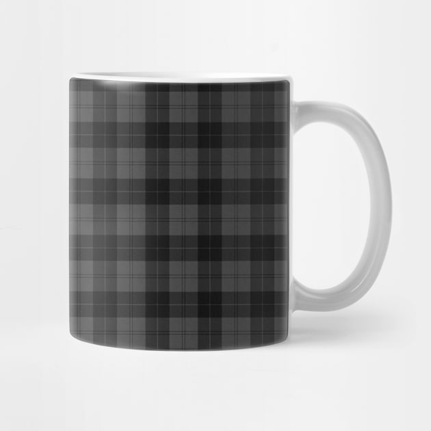 Rich Tartan - Dark Grey and Soot Black by tiokvadrat